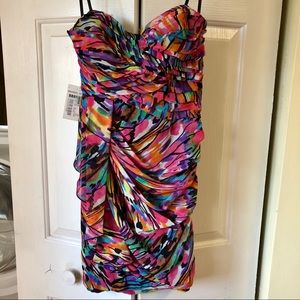 Strapless dress multicolor